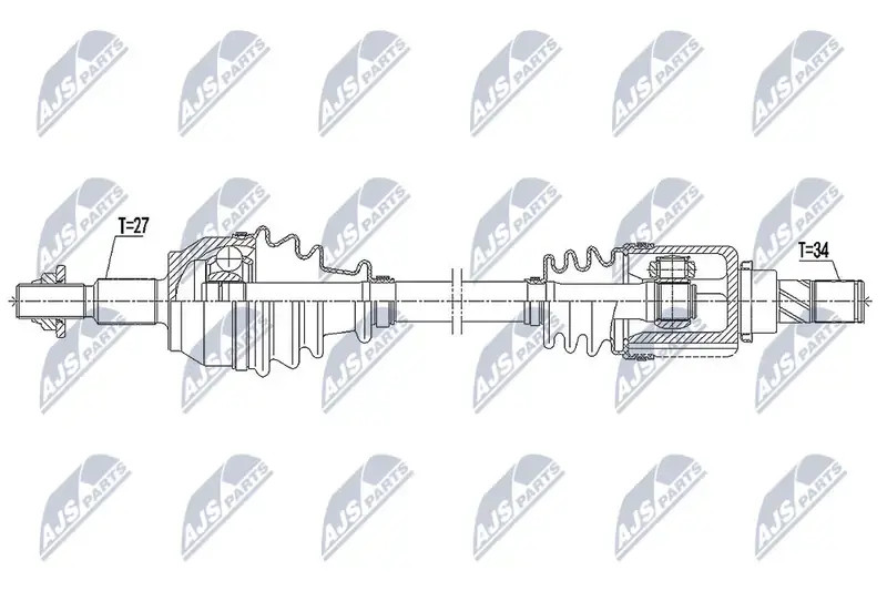Driveshaft Front Axle Left Automatic Transmission NPW-FR-139 NTY for FORD
