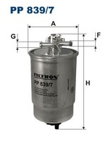 Filtron Kraftstofffilter Pp 839/7 Leitungsfilter FüR Seat Vw Arosa 6N2 Polo Lupo