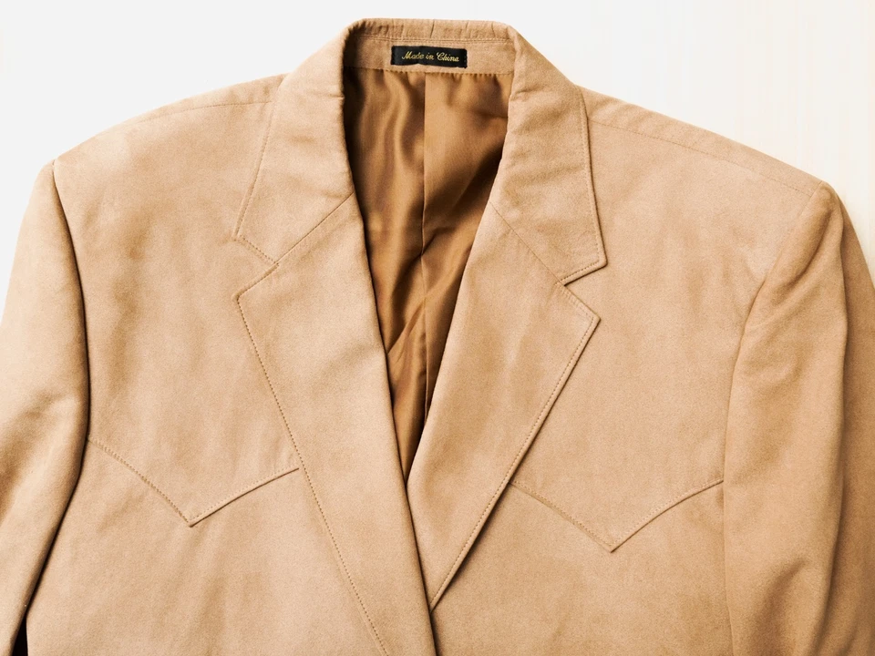 Chaqueta Blazer Circle S Para Hombres 52L 100% Microgamuza Dallas Texas Western Foto 4 de 4