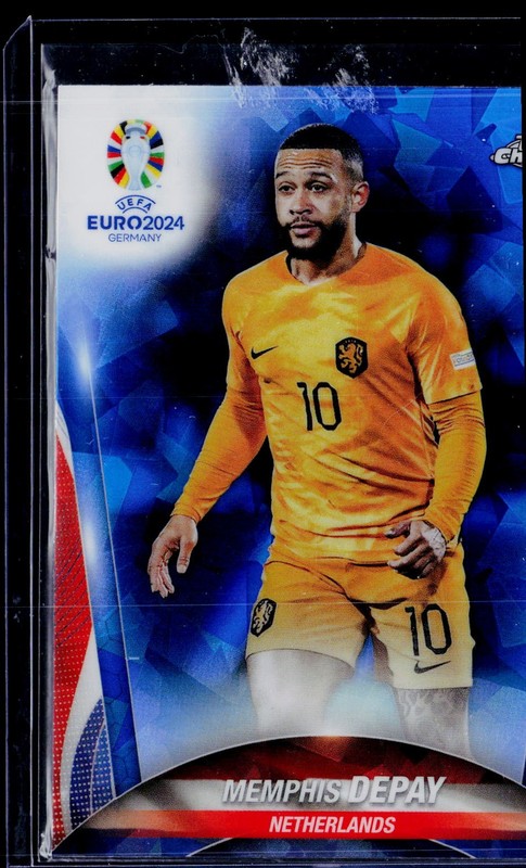 2024 Topps Chrome Sapphire Edition UEFA EURO #37 Memphis Depay