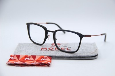 NEW MOREL 10173O NG10 BLACK BURGUNDY AUTHENTIC FRAMES EYEGLASSES W/CASE 55-21