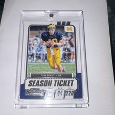 Panini 2021 Contenders Draft Picks Tom Brady #8 Season Ticket Michigan