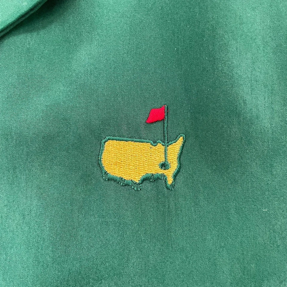 Masters Jacket Adult Large Green Bobby Jones Golf Silk Pullover Button Mens L - Image 4 of 4