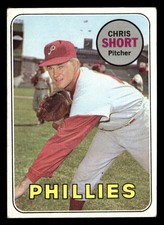 1969 Topps Chris Short #395 VG-EX Philadelphia Phillies