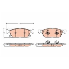 Satz Bremsbeläge Bremsklötze vorne für Ford USA Edge | 24631447