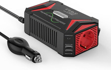Inverter Da Auto Onda Pura 300W, Trasformatore Inverter 12V a 220V per Auto/Camp