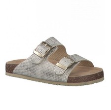 S.Oliver Sandalen Kinder 47402 platinum struc. Silber Hausschuhe Kroko Muster