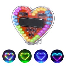 Soldering Practice Kit ICSTATION Heart Shaped LED Light Soldering Project RGB...
