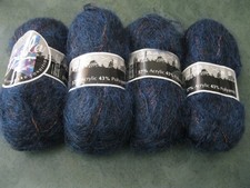 Bella: Colour: Blue with A little Red/Orange: Fluffy yarn: 200grams  : Unused :