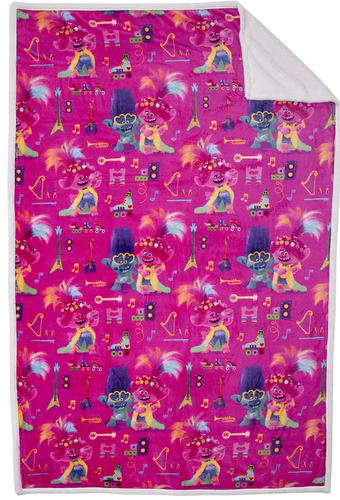 Trolls Kids Full Bed in a Bag, Comforter Sheets and Sham, Rainbow