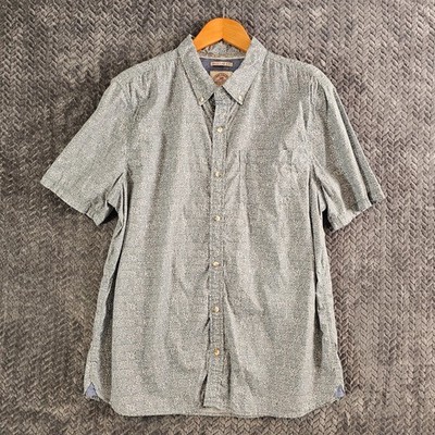 Fat Face Shirt Men's XL Blue Patterned Button Up Cotton Classic Fit