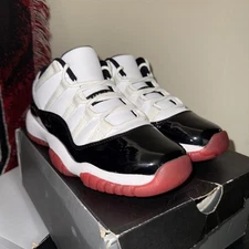 Air Jordan Retro 11 Low GS Concord Bred Size 5Y White/Red Black 528896-160