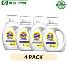 (4 Pack) Tide Simply Laundry Detergent Free &...