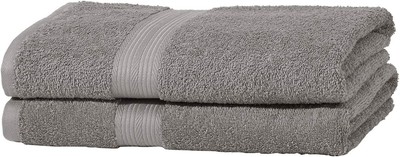 Amazon Basics Handtuch-Set, ausbleichsicher,2 Badetücher, Händehandtuch, grau,**