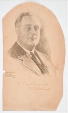 President Franklin D. Roosevelt SIGNED Campaign Poster