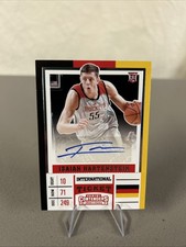 Isaiah Hartenstein 2017 Panini Contenders Draft Picks International Ticket Auto