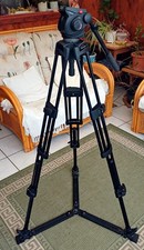 Manfrotto 525MVB video tripod with Manfrotto 503HDV fluid head in original bag