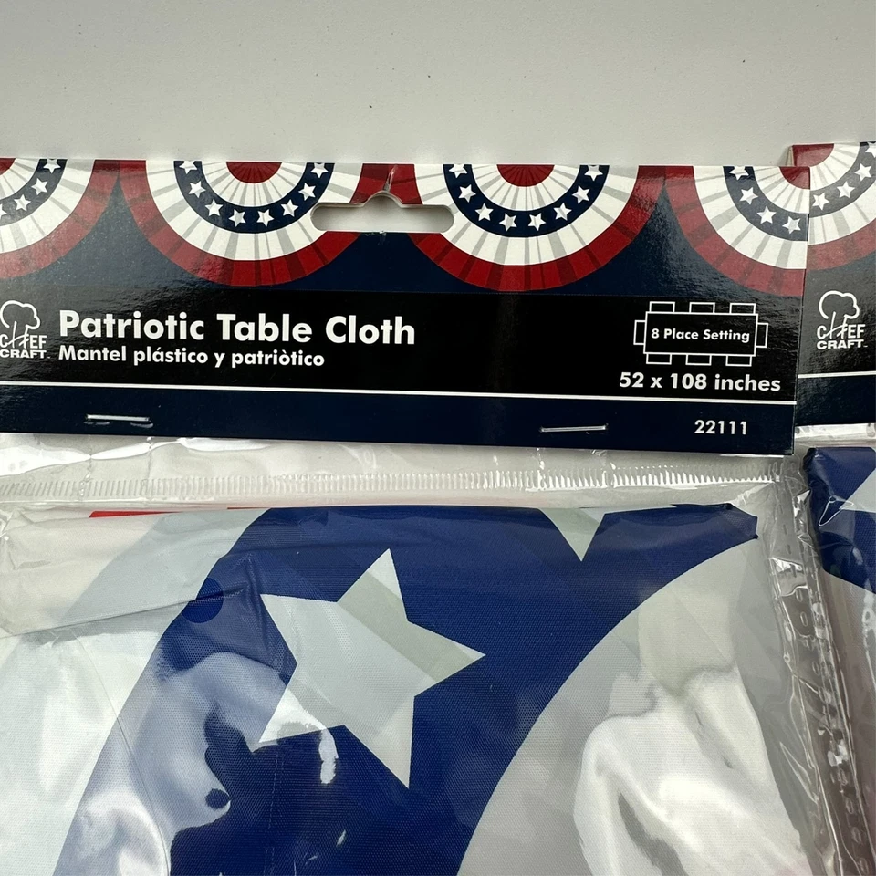 American Flag 4Th of July Tablecloth Patriotic Table Cloth - 52" X 108" - Image 4 of 4