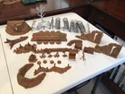 Marx European Battleground terrain complete no broken pieces
