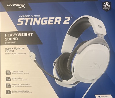 HyperX - Cloud Stinger 2 Wired Gaming Headset for PS5 and PS4 - White