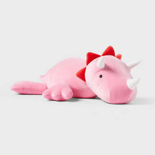 Dinosaur Weighted Plush Kids' Throw Pillow Pink