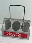 Vintage 1950s Coca-Cola Metal 6 Pack Bottle Carrier Coke Caddy Aluminum Holder