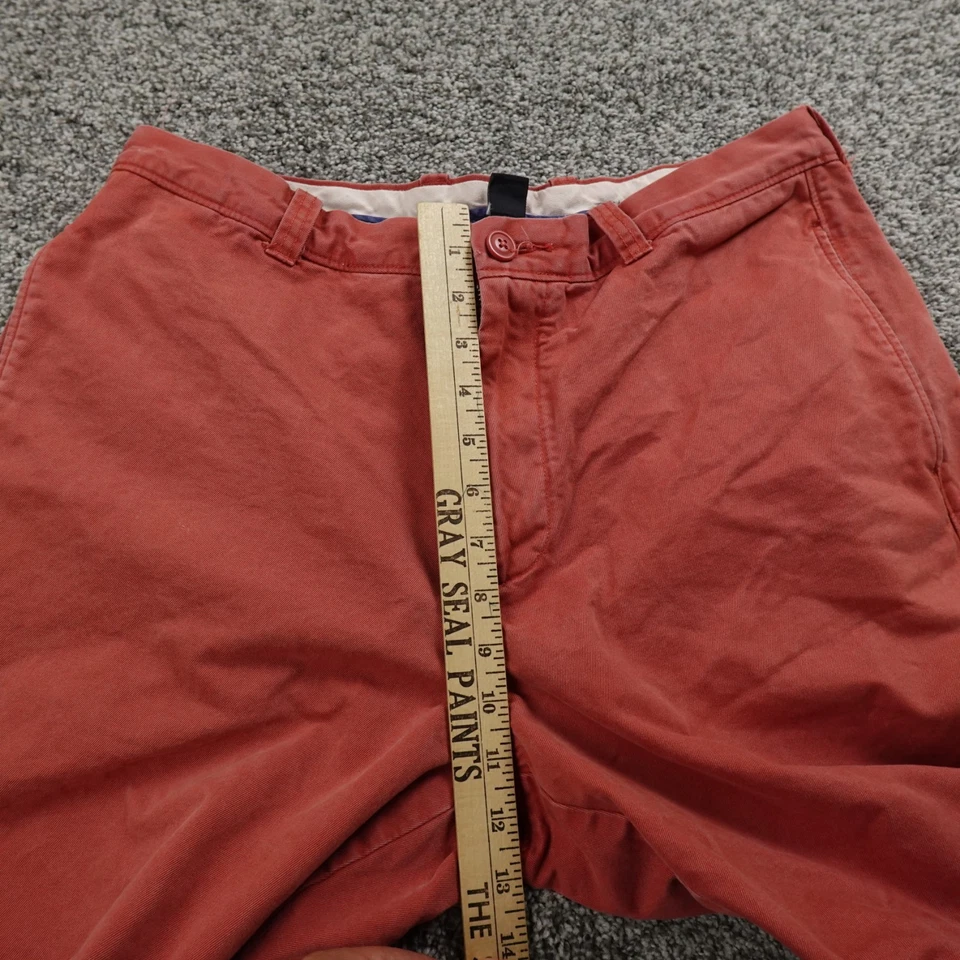 Pantalones Cortos J Crew Para Hombres 34 Rojo Naranja Caqui Chino Bermudas Rotos Informales Preppy Y2K Foto 4 de 4