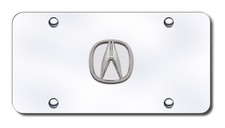 3d Chrome License Plate Tag Cover For Acura Stainless Steel 3d Chrome License Plate Tag Cover For Acura Stainless Steel