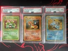 POKEMON TCG - CHARIZARD, BLASTOISE, VENUSAUR - PSA 9 - JAPANESE CD PROMO 1998