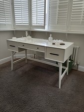 West Elm Mid-Century Modern Desk Dressing Console Table White