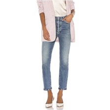 Citizens of Humanity Olivia High Rise Ankle Jeans Sz 28 Blue Slim Distressed