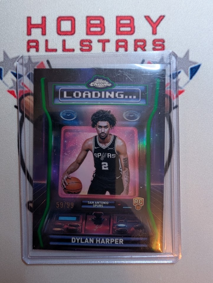 2025 Topps Chrome Dylan Harper Rookie Loading Green Refractor /99