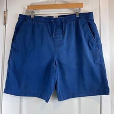 Gap Men's Pull On Elastic Waist Shorts Blue Stretch Cotton Size XL