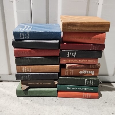 18x Vintage Pocket Dictionary Lot Portuguese Italian Icelandic Latin German