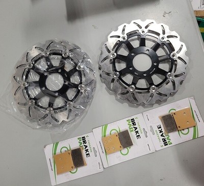 Stainless Steel Front Brake Rotors Pads For Suzuki GSX 600 F Katana 1989-1997 96