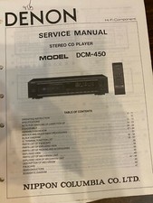 DENON DCM-450 DCM450 Service Manual ORIGINAL