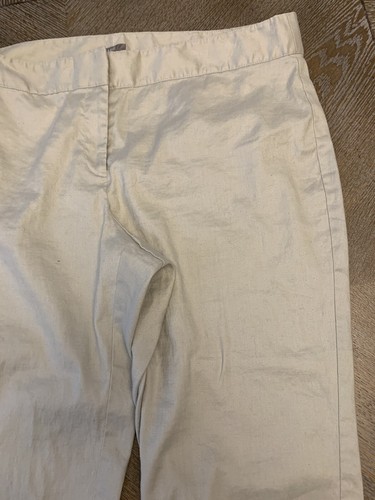 J Jill Cropped Stretch linen Blend pants Sz 16 Petite Beige Waist 38” Inseam 21” - Picture 3 of 6