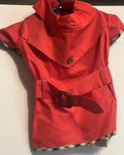 Gooby Dog Trench Coat, Red, XL
