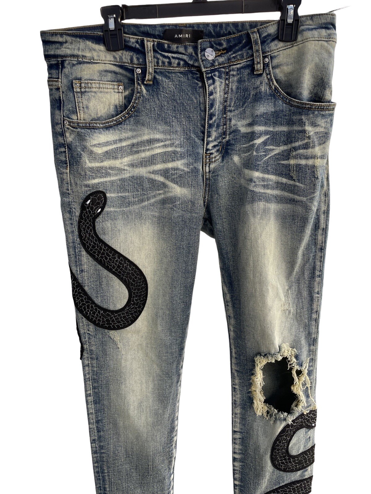 amiri snake jeans