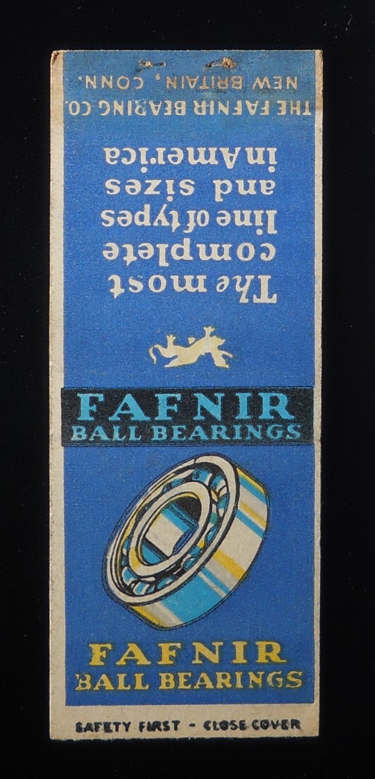 1930s SAFETY FIRST Fafnir Ball Bearings Most Complete Line Types New