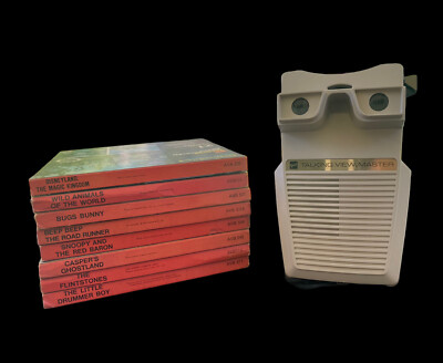 Vintage Original TALKING VIEW MASTER GAF TALKING REEL SOUND BAR SET 