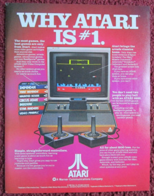 1982 ATARI 2600 Video Game Computer System Print Ad ~ Why Atari is ...