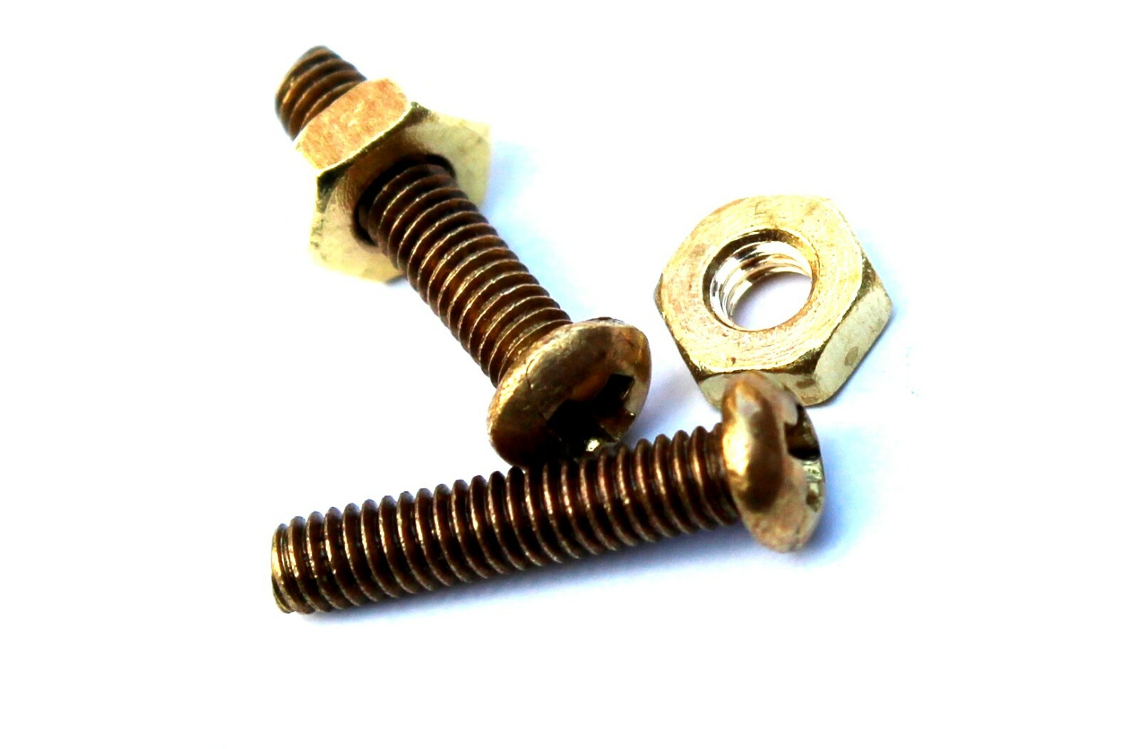 BRASS 2MM X 12MM BOLT & NUTS 2 SETS INCLUDED 2M X 12MM SMALL BOLTS