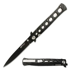 MTECH USA Manual Folding Milano Style Pocket Knife Black MT-317