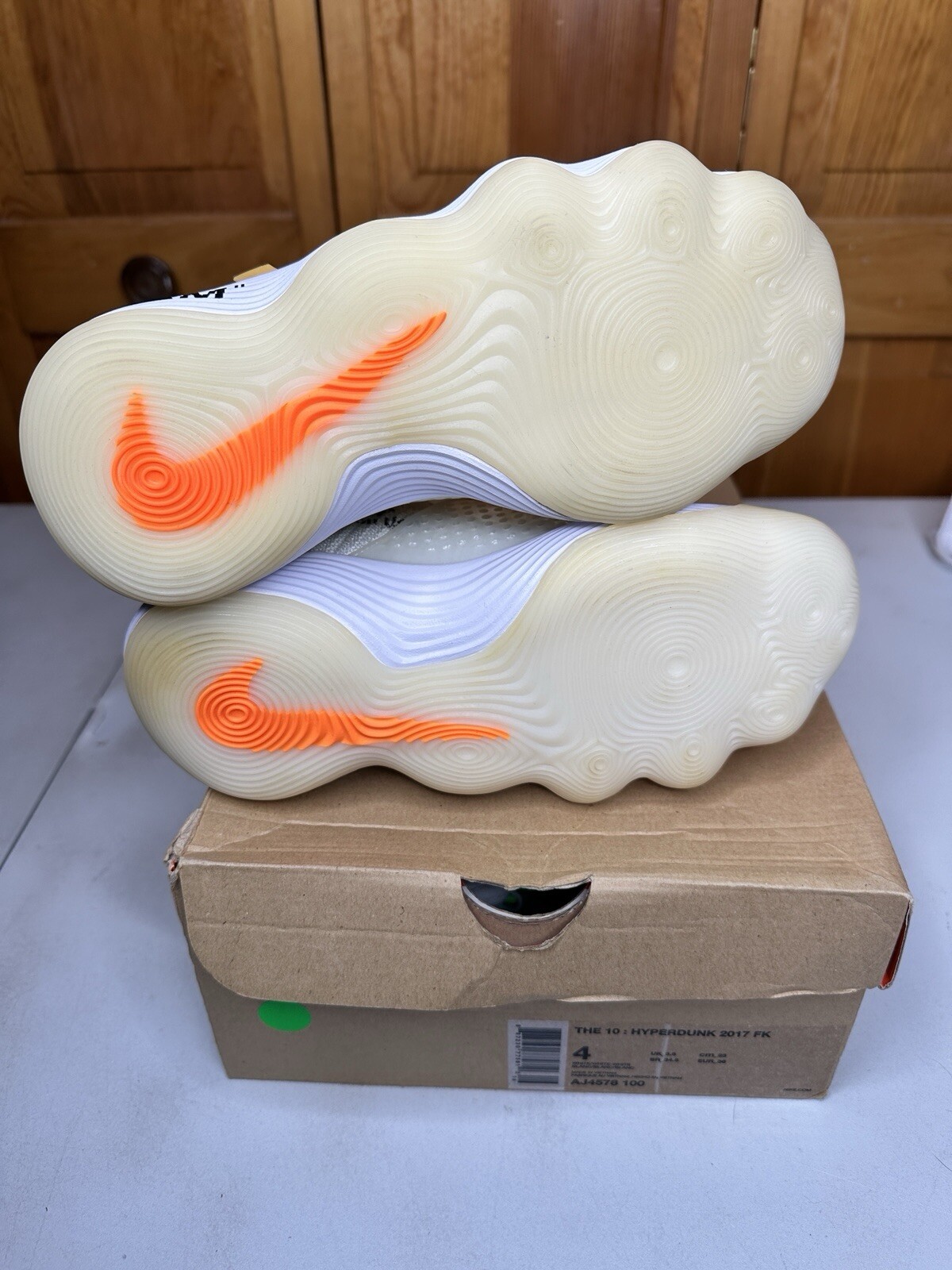 OFF WHITE X NIKE Taglia 4 Nike Hyperdunk Flyknit x OFF WHITE The Ten 2017 AJ4578 100 OG TUTTE NUOVE