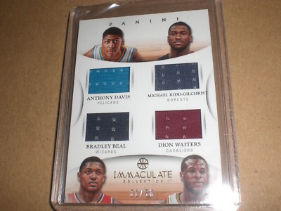 2012 Immaculate Anthony Davis Kidd-Gilchrist Beal Waiters Quad Patch RC 31/50