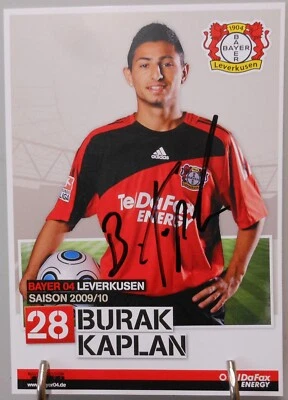 Bayer 04 Leverkusen Autogrammkarte Burak Kaplan Handsigniert 2009/2020 #FP378 - Bild 1 von 2