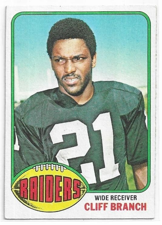 CLIFF BRANCH 1976 Topps Football card #173 Oakland Raiders EX+