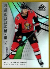 2019-20 SP Game Used Rainbow #111 Scott Sabourin RC /292 - Ottawa Senators