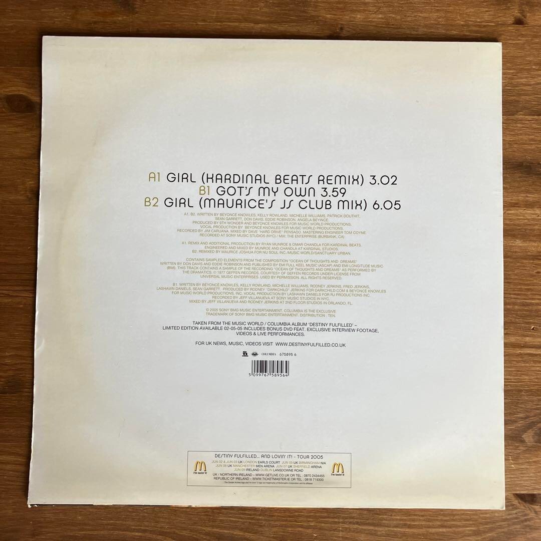 7枚 Beyonce Destiny's Child レコード まとめ売り LP Destiny's Child / ST 1st Album 1998 US Original LP Vinyl Columbia